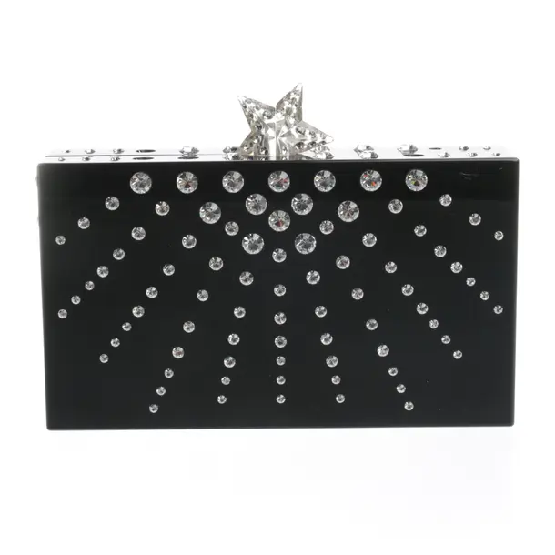 Abendtasche in Schwarz, Sonstiges Material, Aquazzura