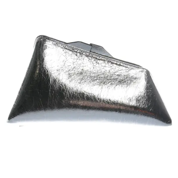 Clutch in Metallic, Leder, The Attico