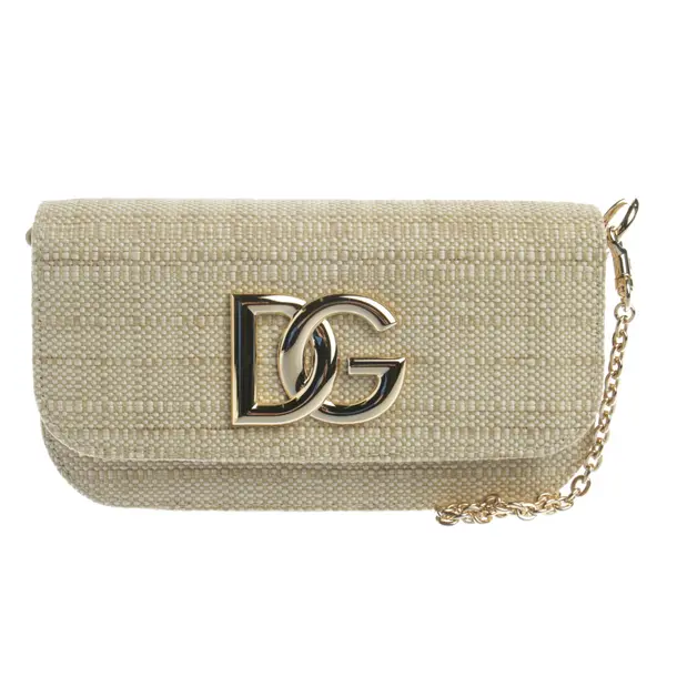 Schultertasche in Weiß, Sonstiges Material, Dolce & Gabbana