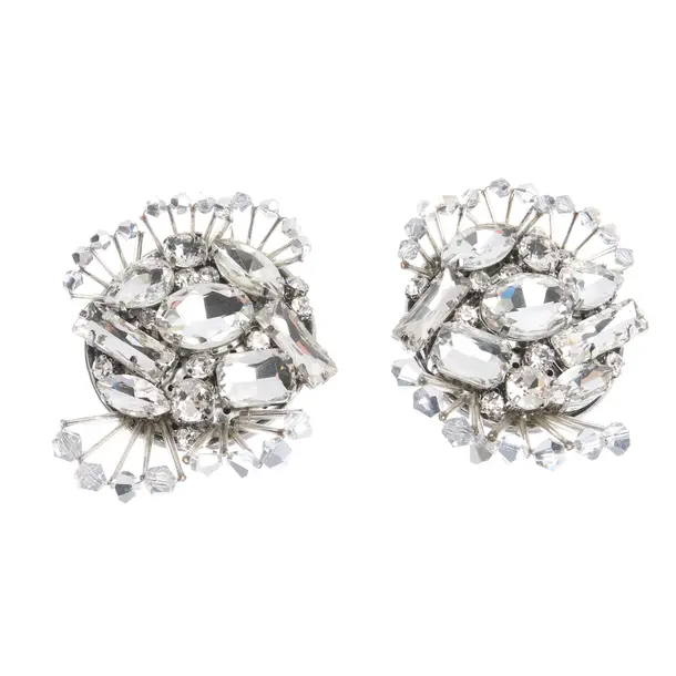 Ohrringe in Metallic, Metall (metallisch, metallisiert), Area