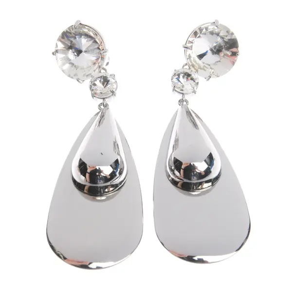 Earrings in Metallic, Metal (metallic, metallized), Area