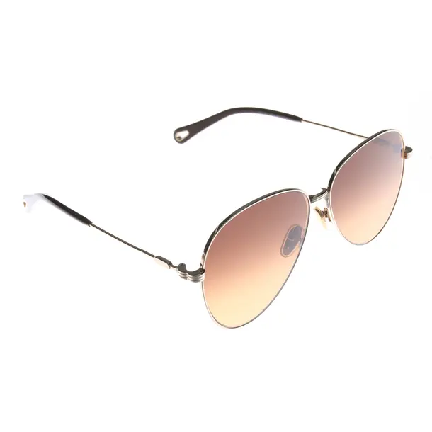Sonnenbrille in Metallic, Kunststoff / Metall, Chloé