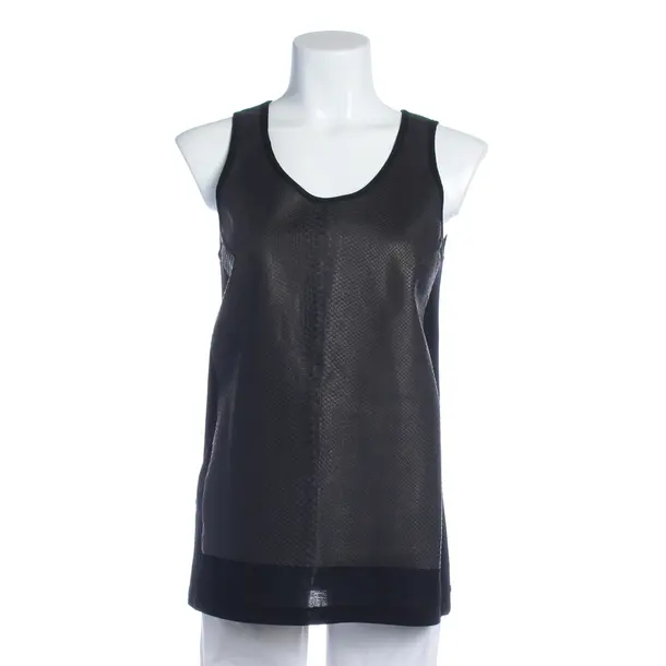Top in Schwarz, Leder, Neil Barrett