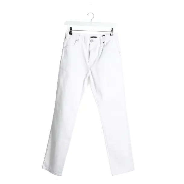 Straight Fit Jeans in White, Cotton, Balmain