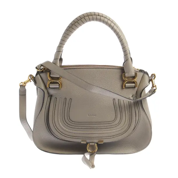 Handbag in Gray, Leather, Chloé