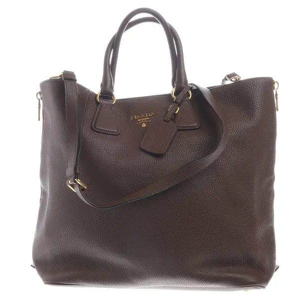 Handtasche in Braun, Leder, Prada