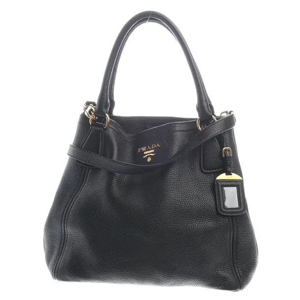 Handtasche in Schwarz, Leder, Prada