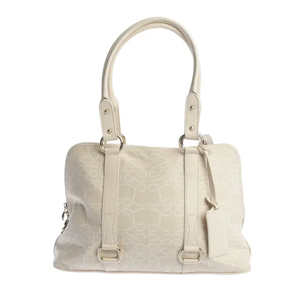 Shoulder Bag in White, Cotton, Lancel