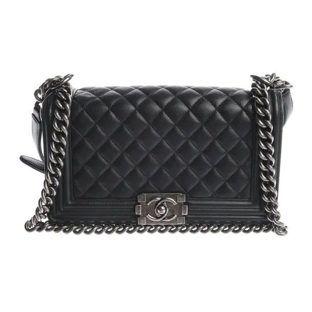 Schultertasche in Schwarz, Leder, Chanel
