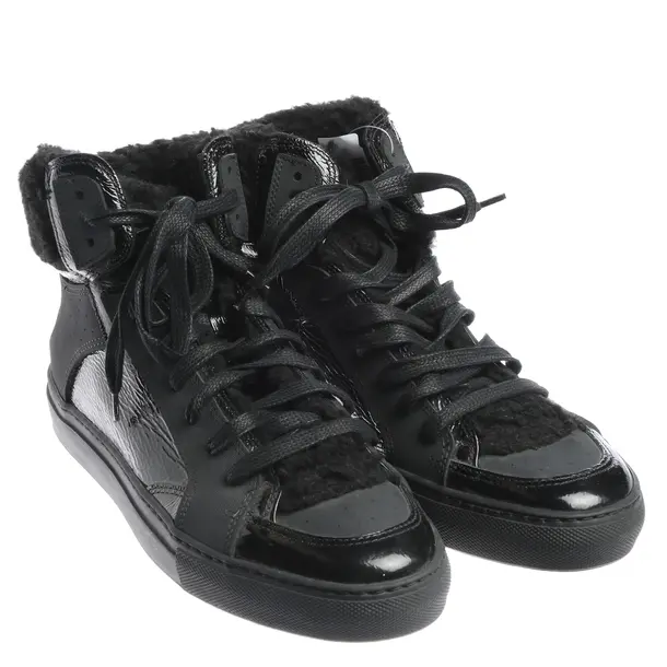 High-Top Sneakers in Black, , MM6