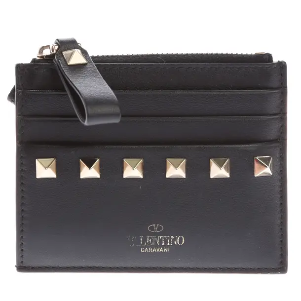 Geldbörse in Schwarz, Leder, Valentino