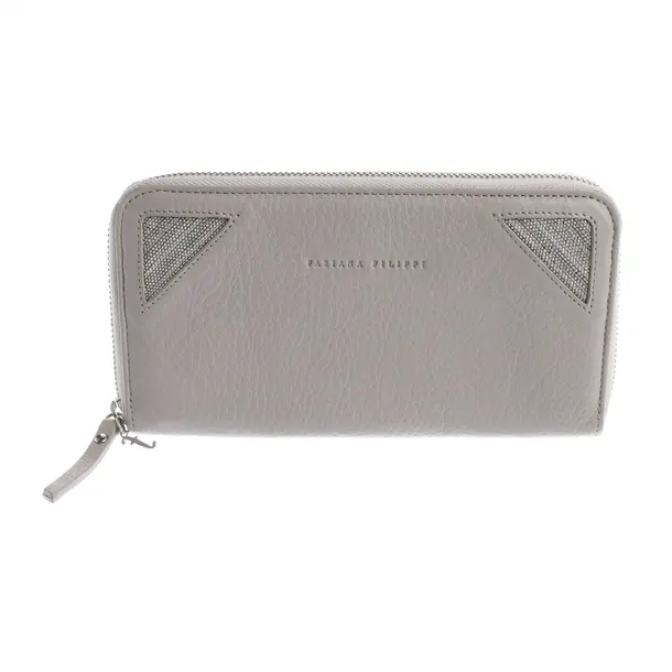 Wallet in Gray, Leather, Fabiana Filippi