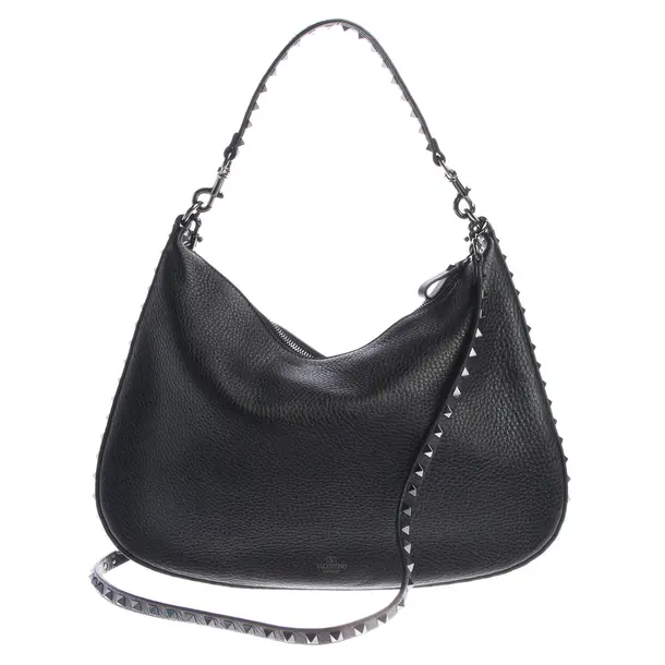 Shoulder Bag, in Black, Leather, Valentino