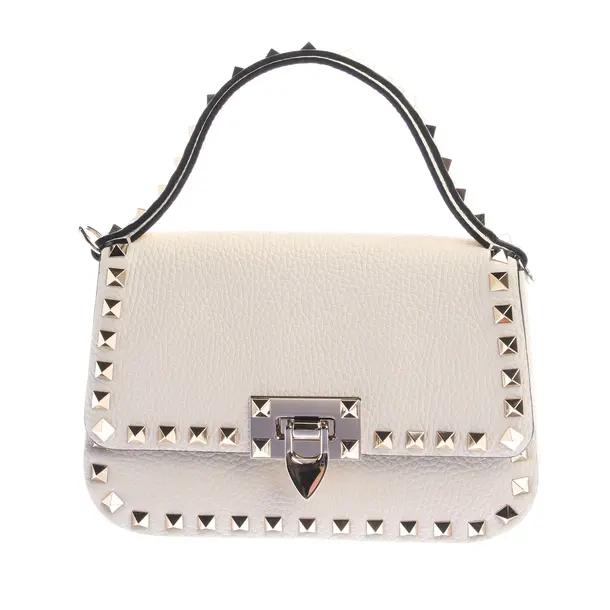 Handbag, in Beige, Leather, Valentino