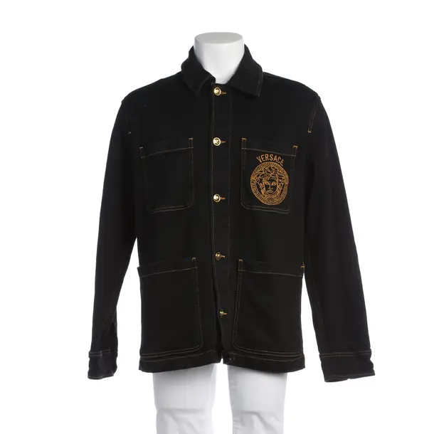 Denim Jacket in Black, Cotton, Versace