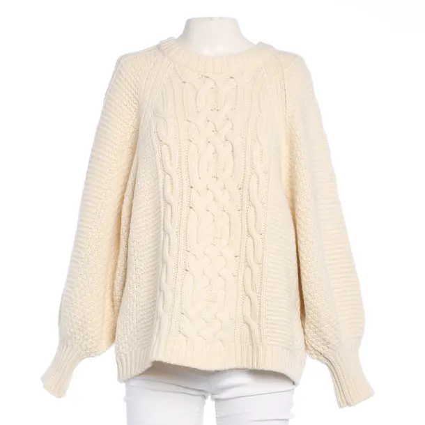 Jumper in White, Wool, Ba&sh