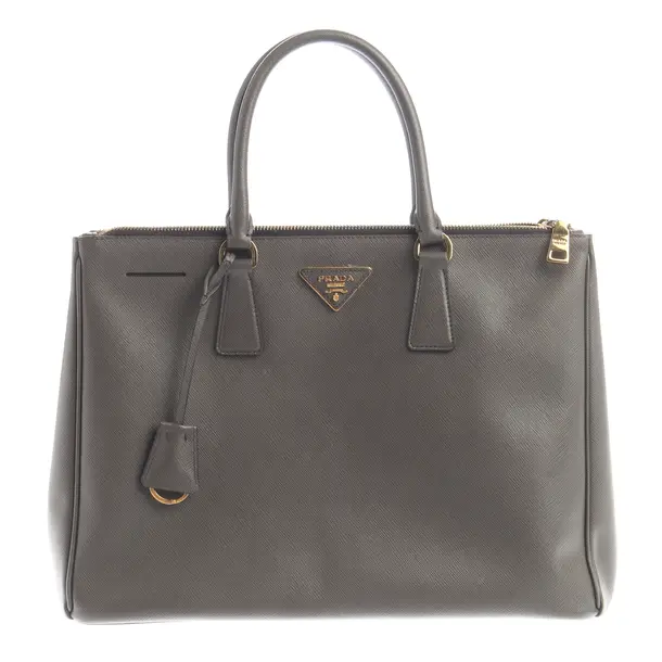Handtasche, in Grau, Leder, Prada