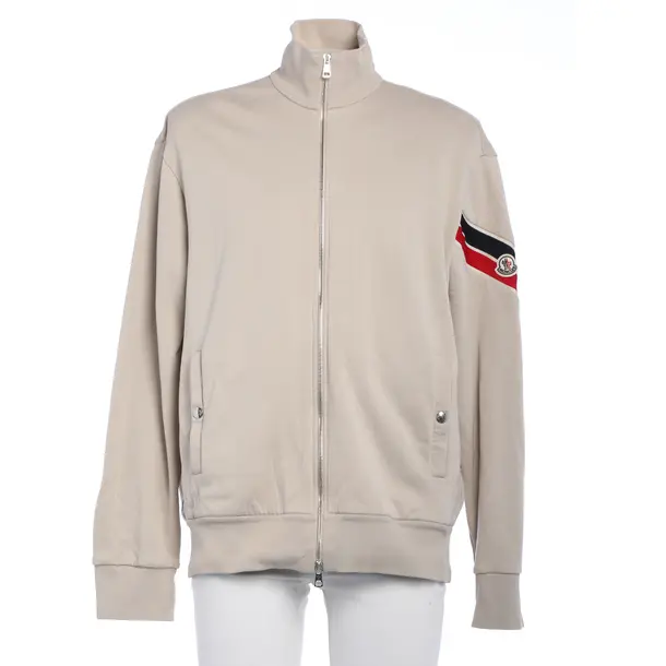 Sweatjacke in Weiß, Baumwolle, Moncler