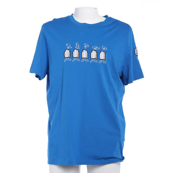 T-Shirt in Blue, Cotton, Moncler