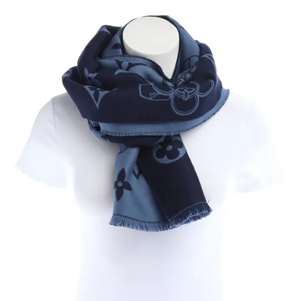 Schal, in Navy, Wolle, Louis Vuitton
