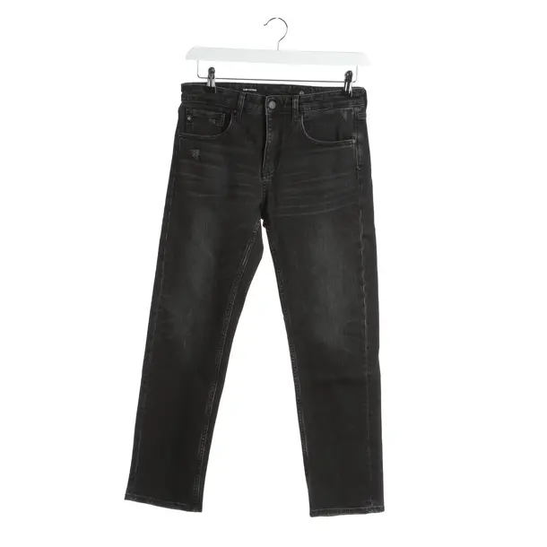 Straight Fit Jeans in Black, Cotton, Adriano Goldschmied