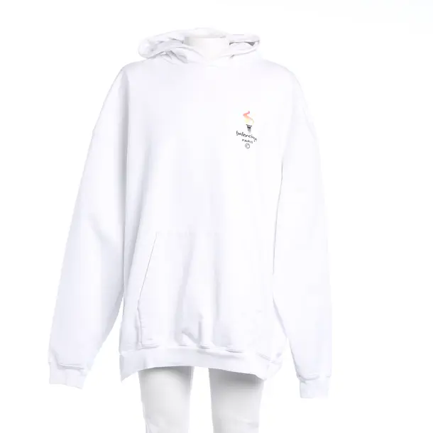 Felpa con cappuccio, in Bianco, Cotone, Balenciaga