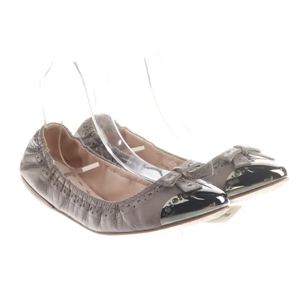 Ballerinas, in Braun, Miu Miu