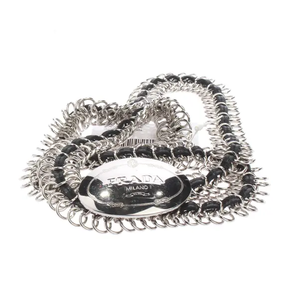 Gürtel, in Silber, Metall (metallisch, metallisiert), Prada