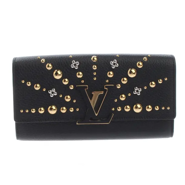 Wallet, in Black, Leather, Louis Vuitton