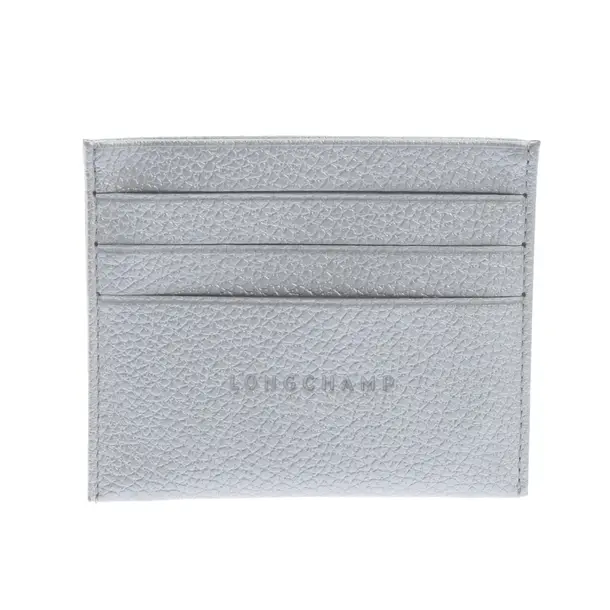 Kartenetui, in Silber, Leder, Longchamp