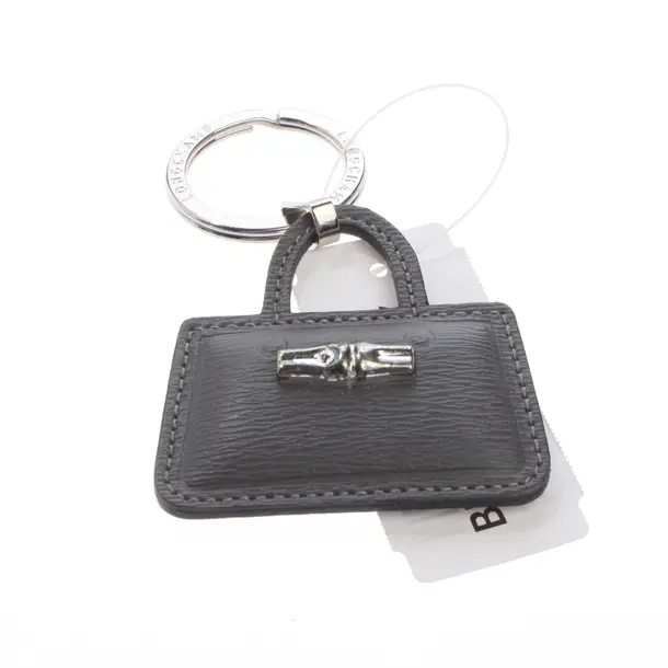 Schlüsselanhänger, in Grau, Leder, Longchamp