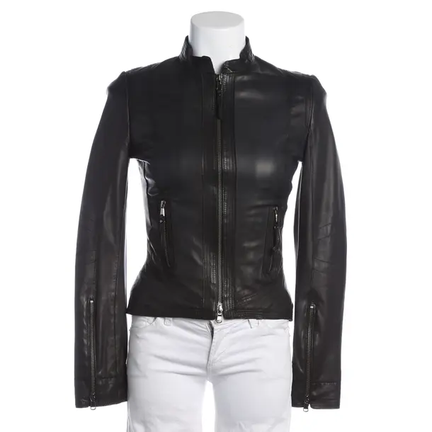 Lederjacke, in Schwarz, Leder, Schyia