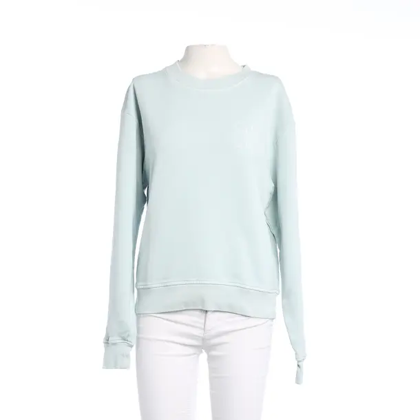 Felpa, in Turchese, Cotone, Chiuso