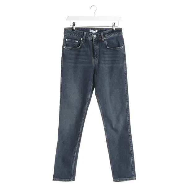 Slim Fit Jeans, in Navy, Cotton, Anine Bing