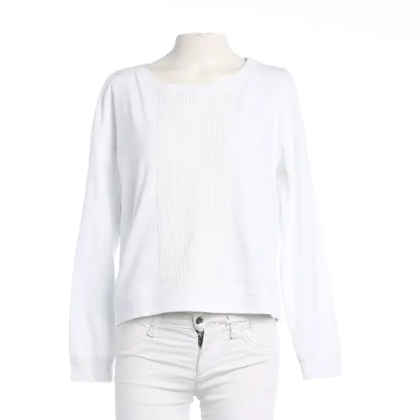 Felpa, in Bianco, Cotone, Marc Cain