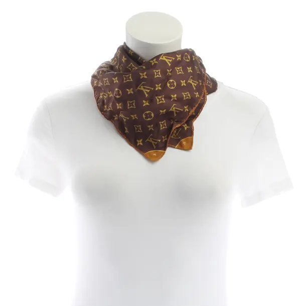 Shawl, in Brown, Silk, Louis Vuitton