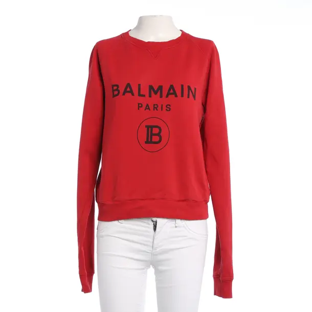 Sweatshirt, in Red, Cotton, Balmain