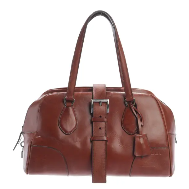 Handbag, in Brown, Leather, Prada