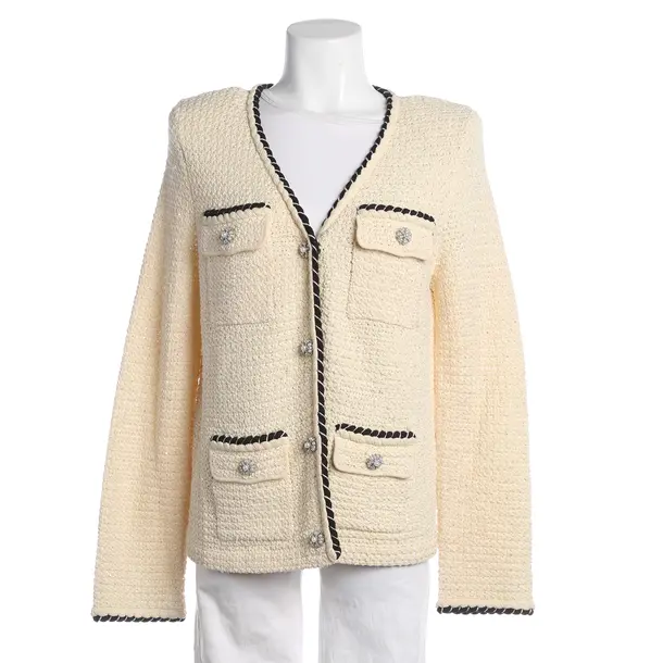 Cardigan, in Beige, Polyester, self-portrait
