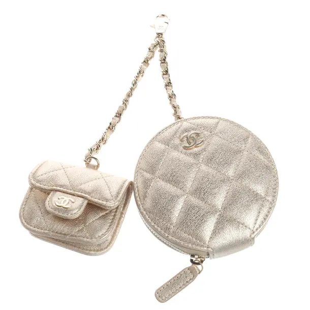 Pochette, in Oro, Pelle, Chanel