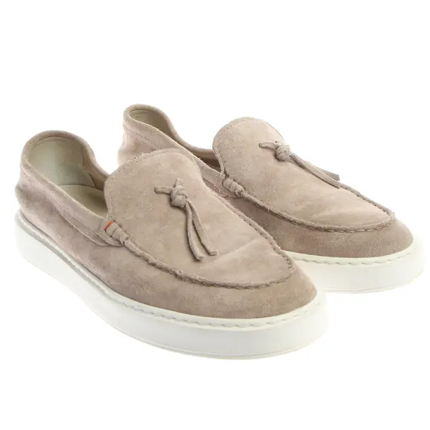 Loafers, in Beige, Santoni