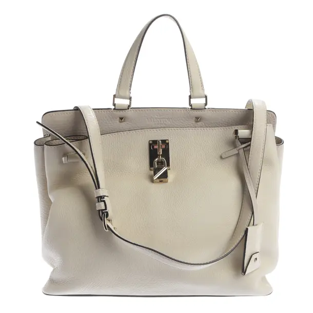 Shoulder Bag, in Beige, Leather, Valentino