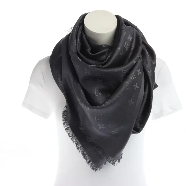 Shawl, in Gray, Silk, Louis Vuitton