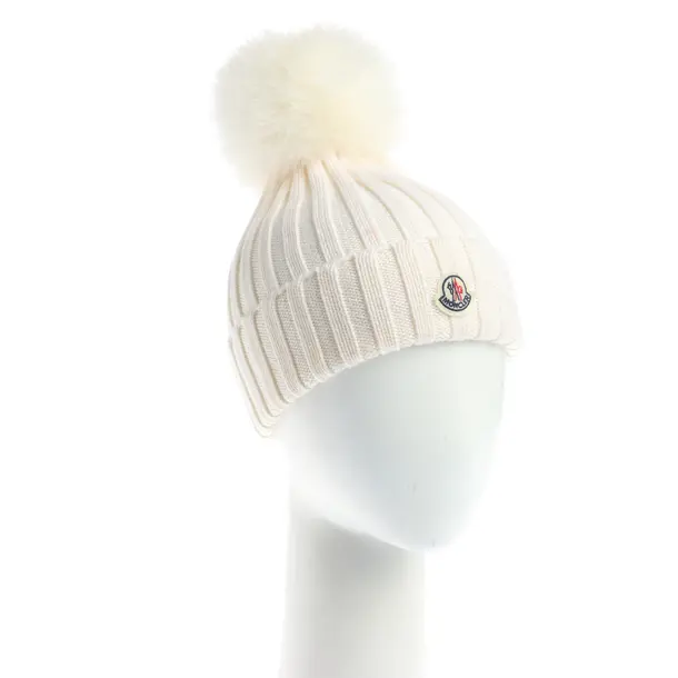 Beanie, in Beige, Cotton, Moncler