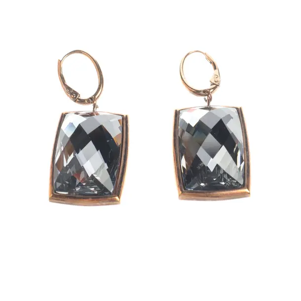 Earrings, in Gold, Metal (metallic, metallized), Swarovski