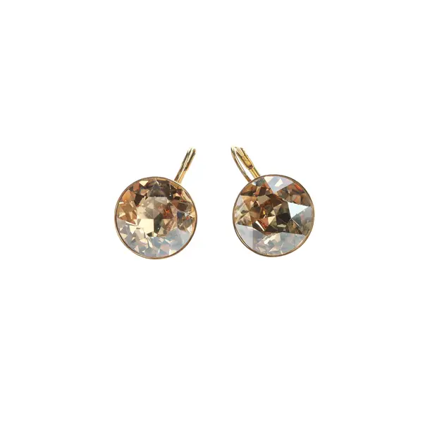 Ohrringe, in Gold, Metall (metallisch, metallisiert), Swarovski