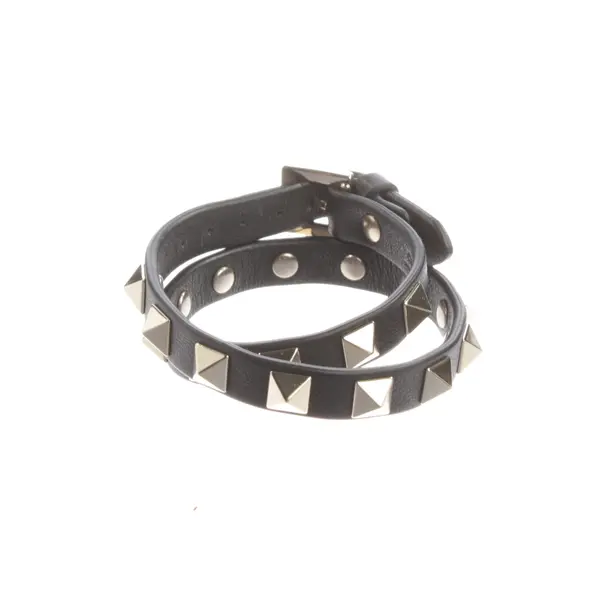 Bracelet, in Black, Leather, Valentino