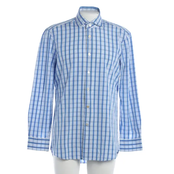 Hemd, in Blau, Baumwolle, Kiton