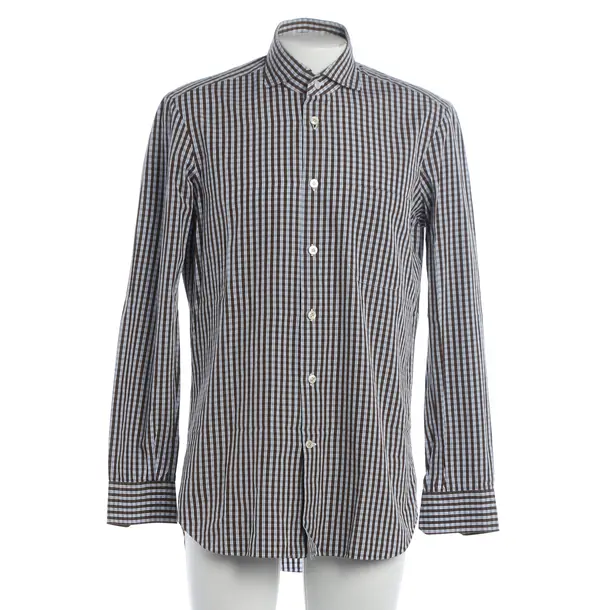 Shirt, in Brown, Cotton, Kiton