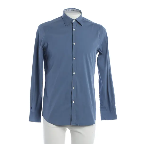 Shirt, in Blue, Cotton, Aglini